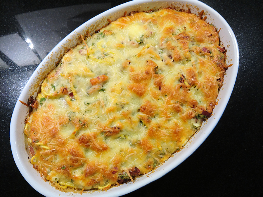 Spaghetti überbacken