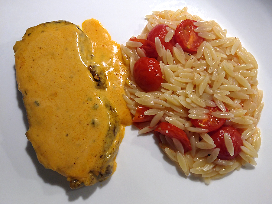 Roastbeef Tomaten Reisnudeln