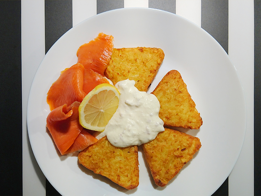 Räucherlachs Rösti Meerrettich