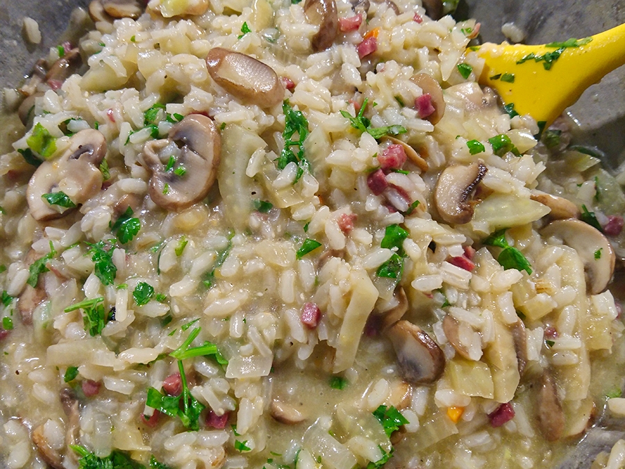 Risotto Champignons Fenchel Parmesan