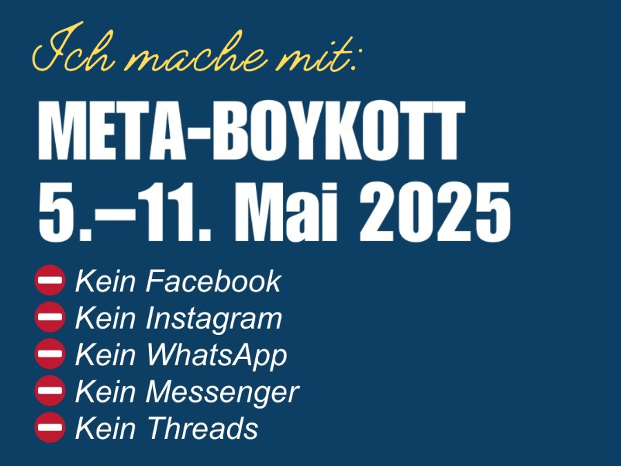 Meta-Boykott – ich mache mit